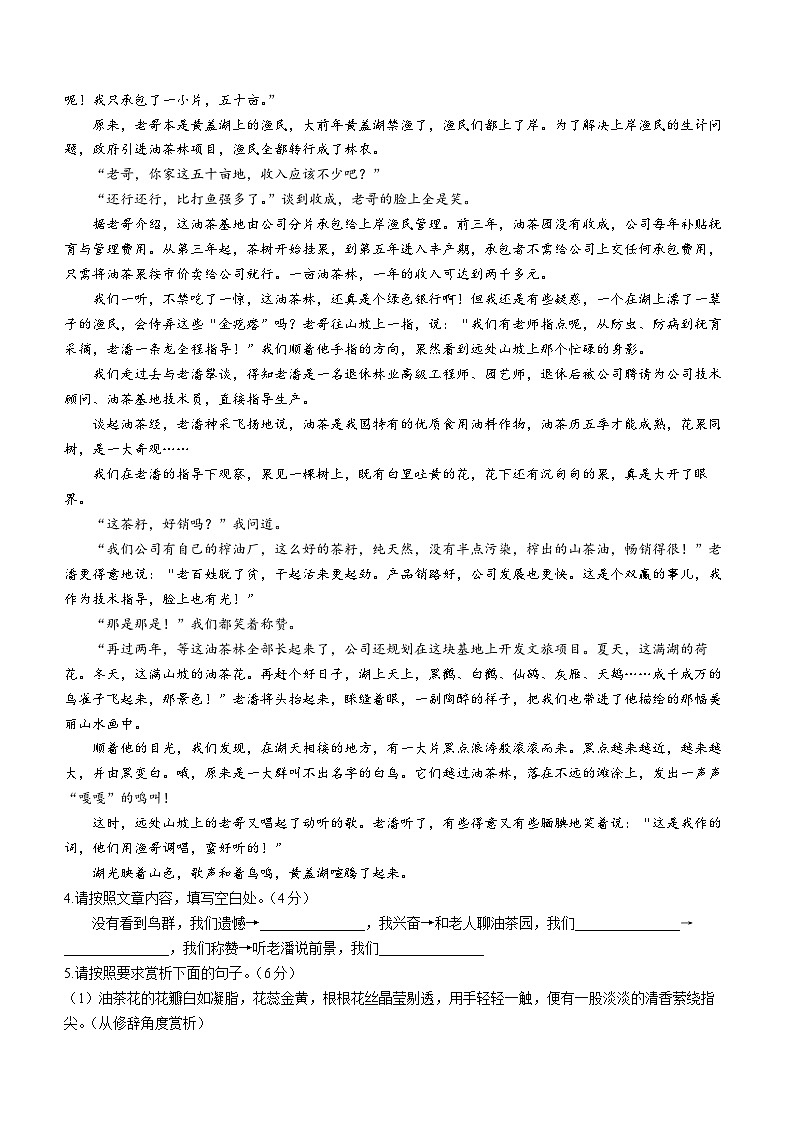 安徽省亳州市利辛县2022-2023学年九年级上学期期末语文试题（含答案）03