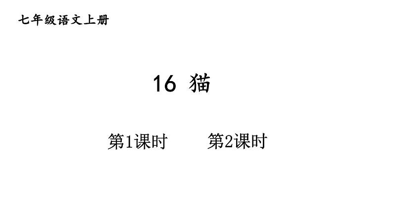 部编版七年级语文上册--16 猫（精品课件）01