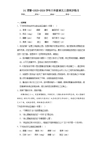 初中语文人教部编版八年级上册背影同步练习题