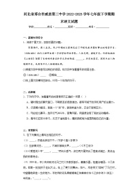 河北省邢台市威县第三中学2022-2023学年七年级下学期期末语文试题（含答案）