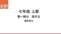 七年级上册第四单元-中考语文第一轮复习课件PPT