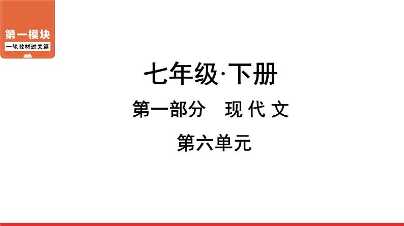 七年级下册第六单元-中考语文第一轮复习课件PPT第1页