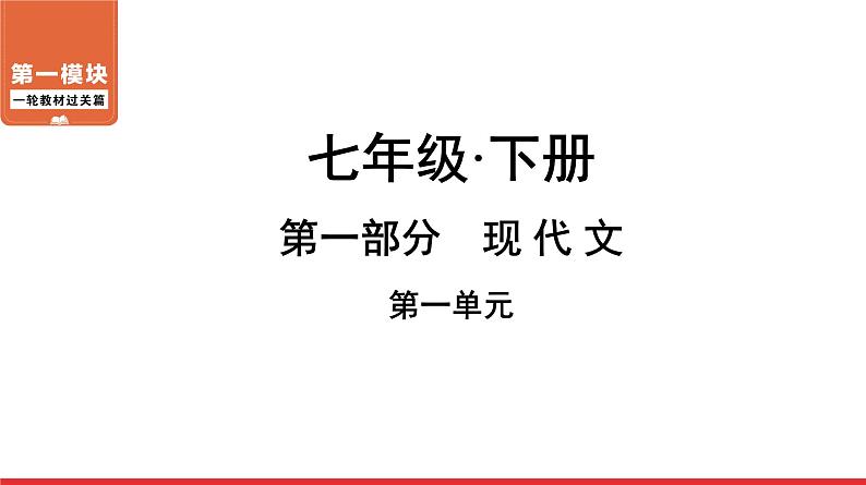 七年级下册第一单元-中考语文第一轮复习课件PPT第1页