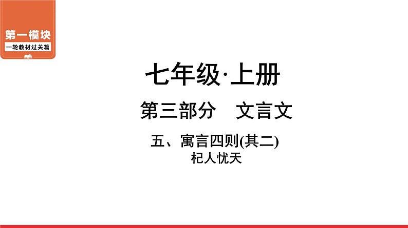 寓言四则(其二)-杞人忧天-中考语文第一轮复习课件PPT第1页
