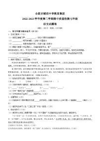 安徽省合肥市琥珀中学教育集团2022-2023学年七年级下学期期中语文试题（含答案）
