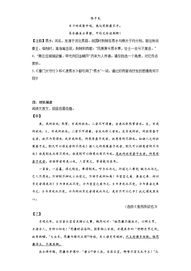 2023年山东省菏泽市郓城县中考二模语文试题（含解析）02