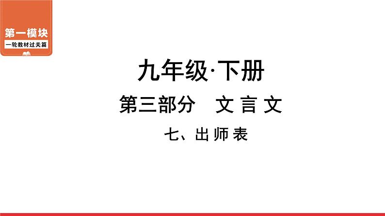 出师表-中考语文复习课件PPT第1页