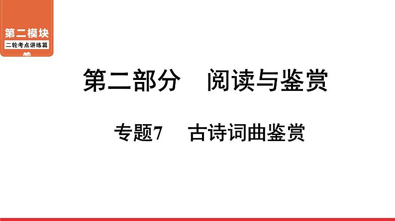 古诗词曲鉴赏-中考语文第一轮复习课件PPT第1页