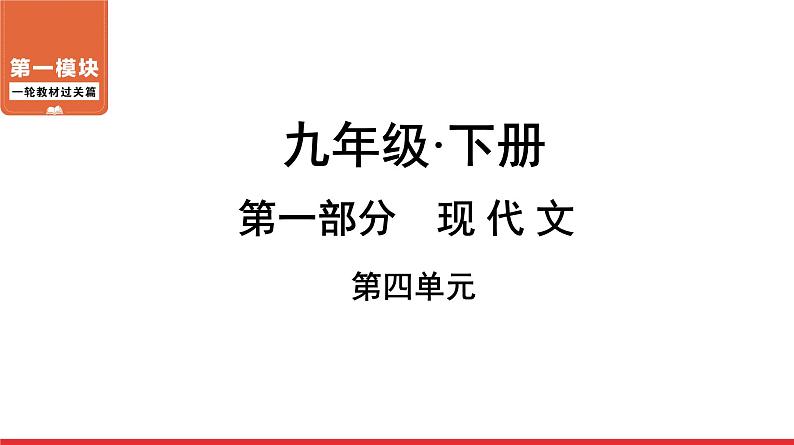 九年级下册第四单元-中考语文第一轮复习课件PPT第1页
