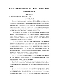 2022-2023学年湖北省武汉市江夏区、蔡甸区、黄陂区七年级下学期期末语文试卷（文字版含答案解析）
