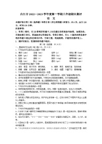 四川省内江市2022-2023学年八年级上学期期末语文试题