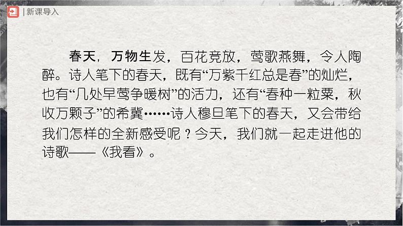 【部编版】九上语文   6《我看》（课件+教案+学案）02