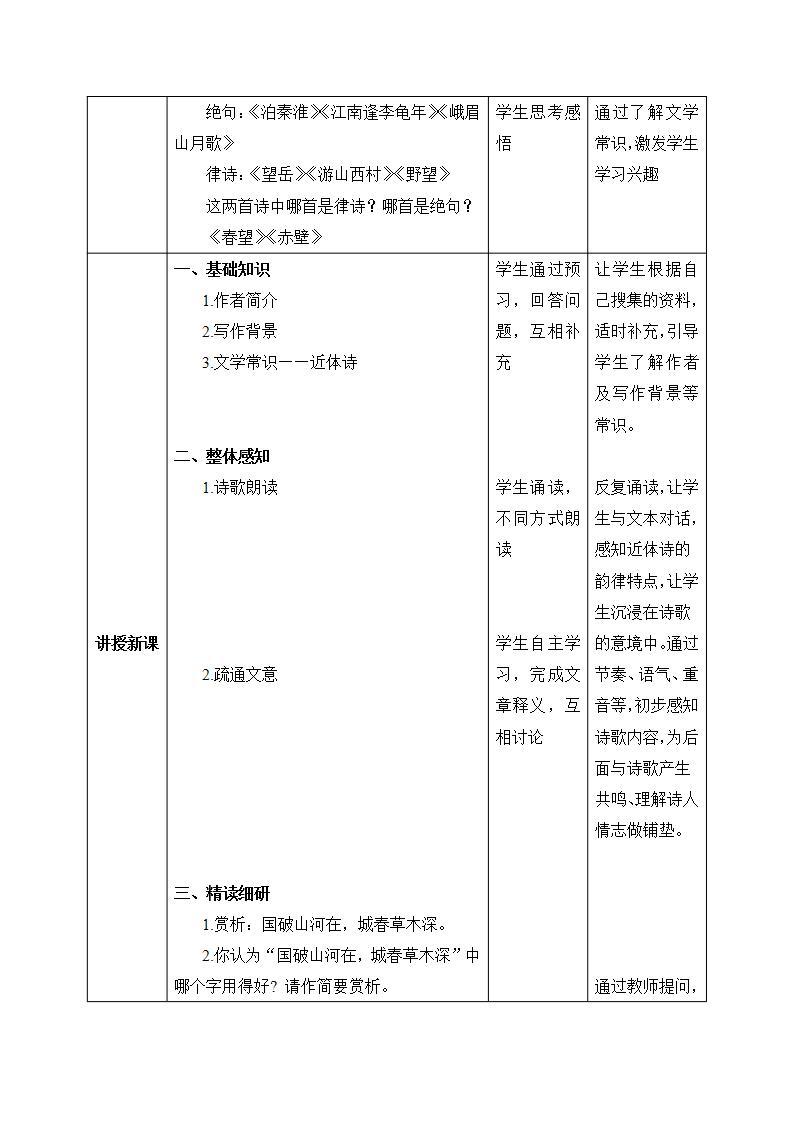 【核心素养目标】人教部编版初中语文八年级上册 《诗歌五首 春望》 课件+教案+同步分层练习（含答案）02