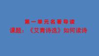 九年级上册第一单元名著导读（一）《艾青诗选》：如何读诗评课课件ppt