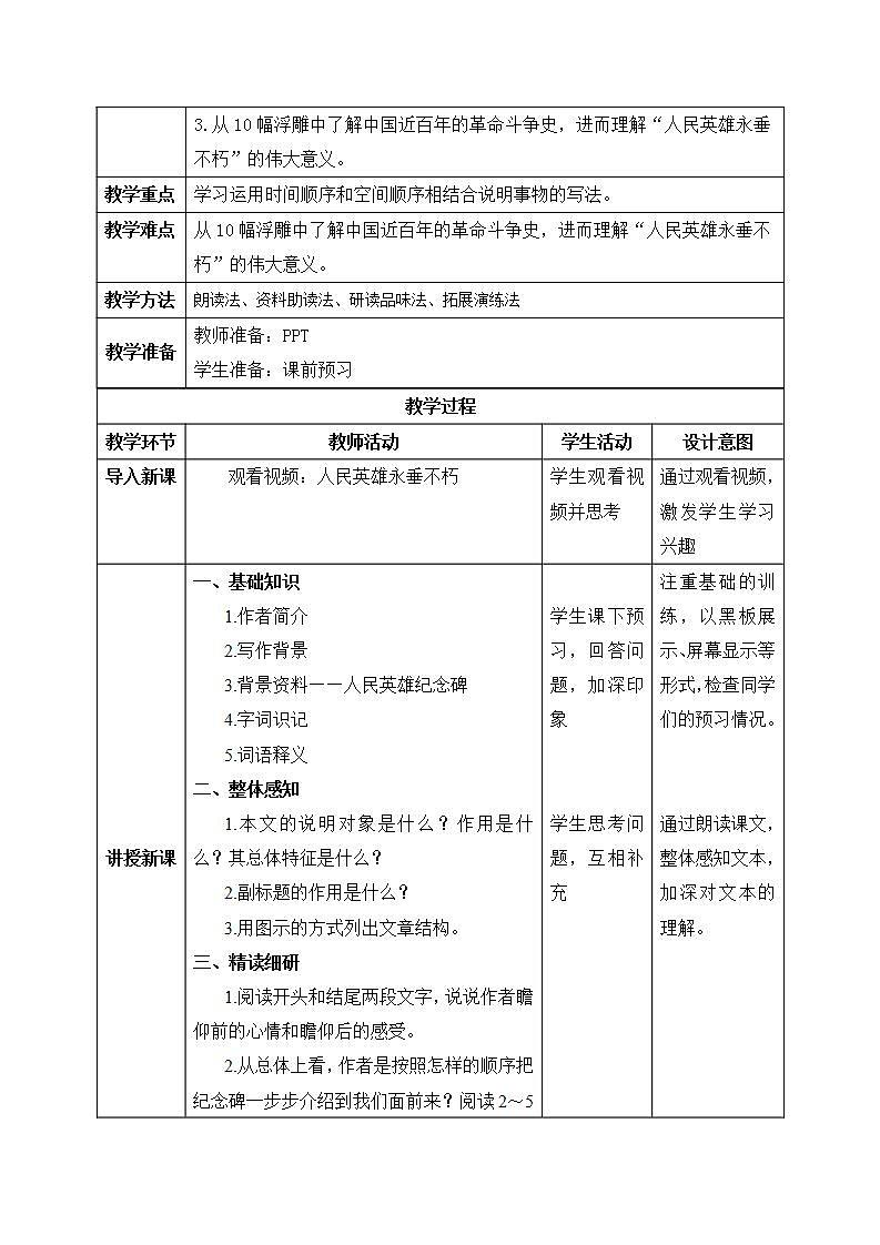 【核心素养目标】人教部编版初中语文八年级上册 《人民英雄永垂不朽》课件+教案+同步分层练习（含答案）02
