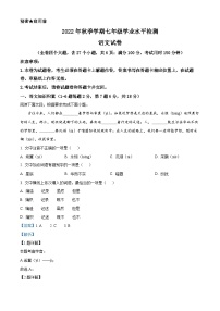云南省文山州2022-2023学年七年级上学期期末语文试题（解析版）