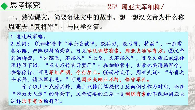 统编版语文八年级上册第六单元25周亚夫军细柳2教学资料课件PPT第6页