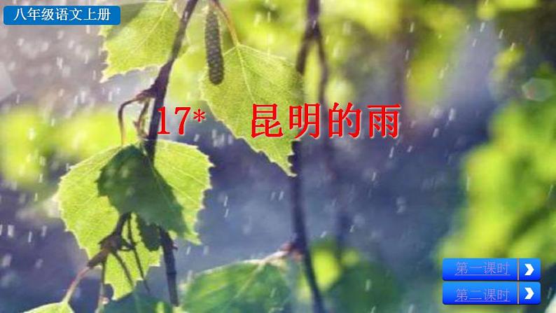 统编版语文八年级上册第四单元17昆明的雨教学资料课件PPT06