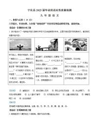 2023年福建省三明市宁化县中考模拟语文试题（解析版）