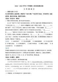 福建省三明市宁化县2022-2023学年七年级下学期第三次月考语文试题（解析版）
