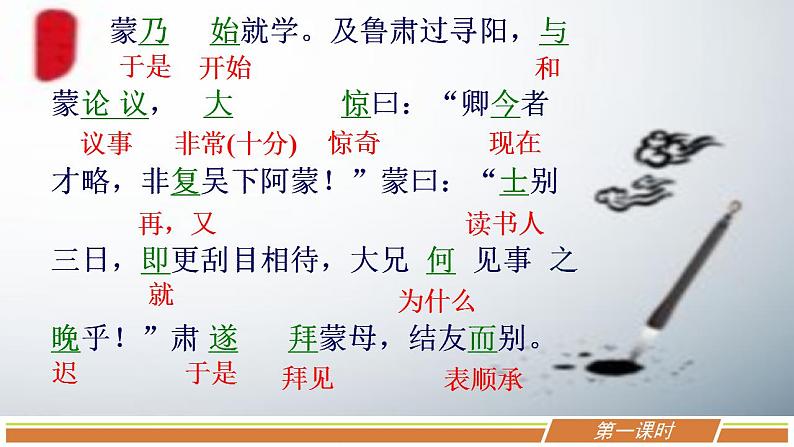 人教部编版语文七年级下册第一单元《孙权劝学》优秀PPT课件（内含2课时）第6页