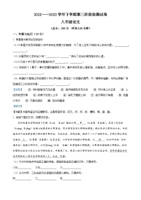 福建省三明市宁化县2022-2023学年八年级下学期第三次月考语文试题（解析版）