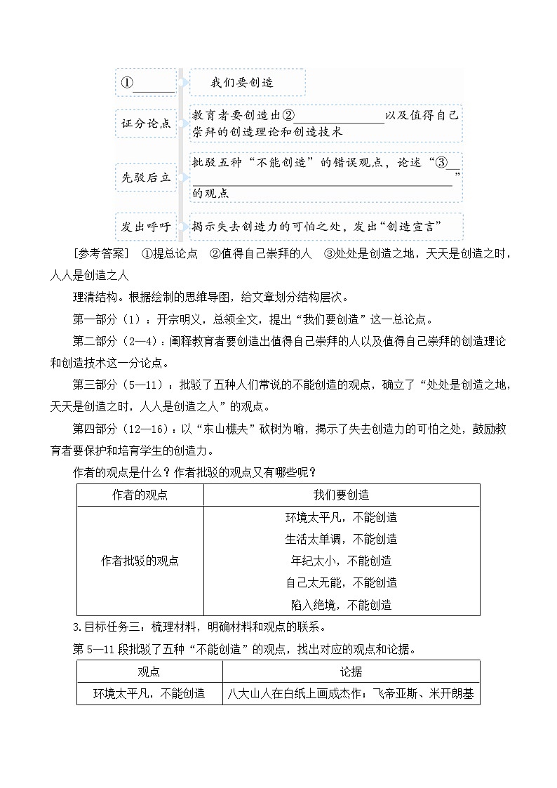 【同步教案】部编版语文九年级上册-21 创造宣言   教案02