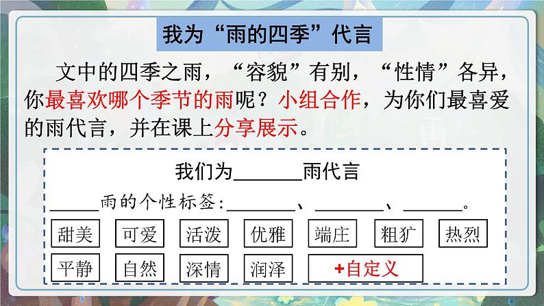 第3课《雨的四季》（同步课件）第5页