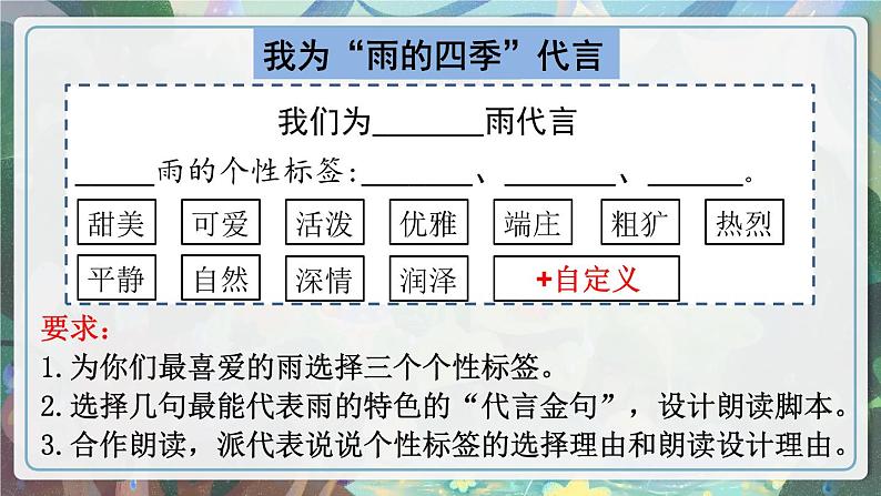 第3课《雨的四季》（同步课件）第6页