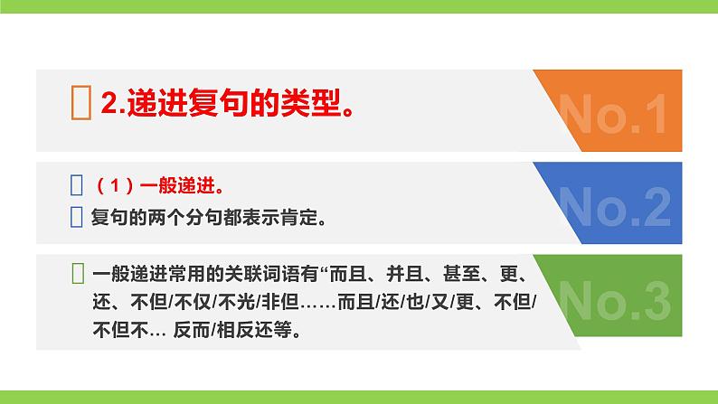 部编教材语法修辞“补白”九上微课《递进复句·承接复句》（PPT+任务单）07