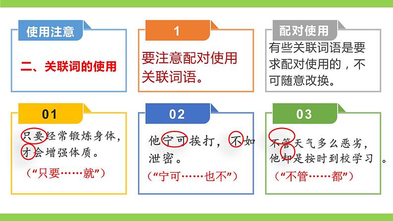 部编教材语法修辞“补白”九上微课《恰当使用关联词语》（PPT+任务单）08