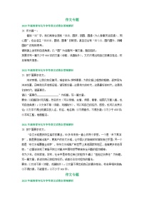 湖南省怀化市2021-2023年三年中考语文试卷分类汇编：作文专题