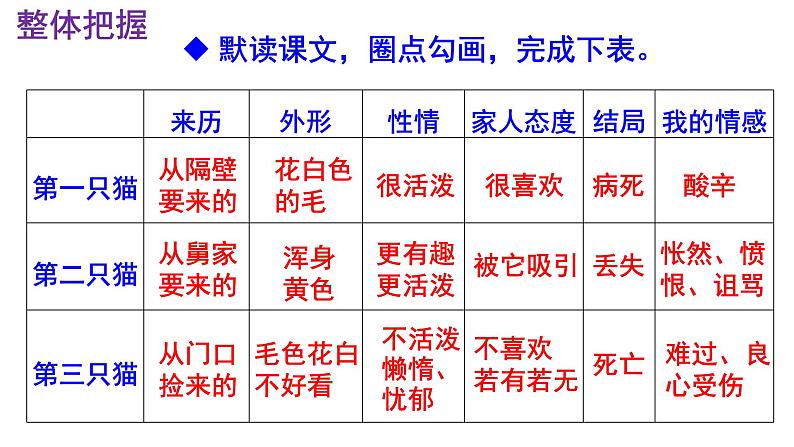 七上语文第16课《猫》精品实用高效课件06