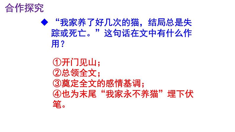七上语文第16课《猫》精品实用高效课件08
