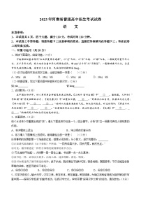 2023年河南省淮阳中学中考三模语文试题