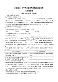 河南省许昌市襄城县2022-2023学年七年级下学期期末语文试题（含答案）