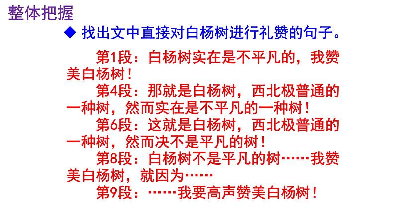 八上语文第15课《白杨礼赞》精品实用高效课件08