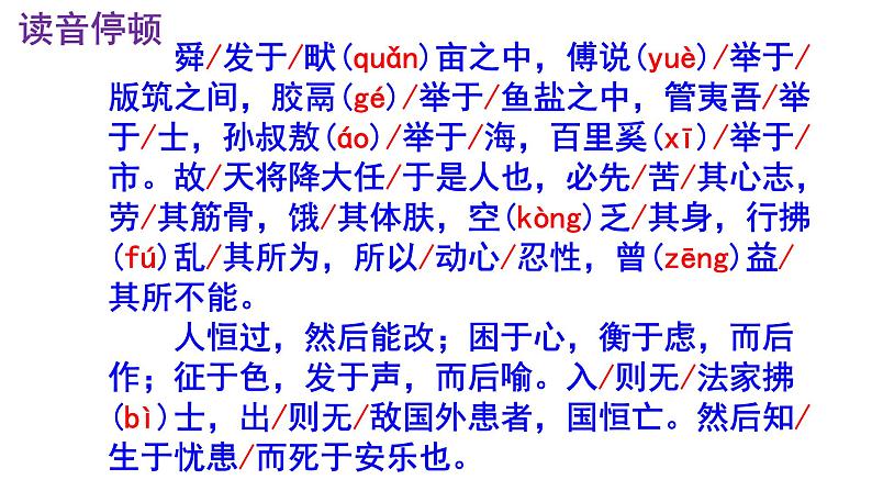 八上语文第23课《生于忧患，死于安乐》精品实用高效课件第3页