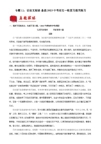 中考语文一轮复习通关练习专题11：议论文阅读（含解析）