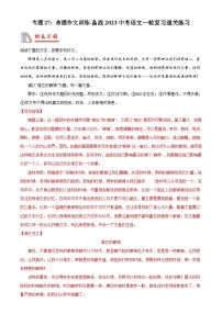 中考语文一轮复习通关练习专题27：命题作文训练（含解析）