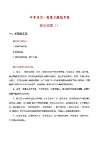 中考语文一轮复习题型专练：散文阅读（含解析）