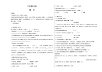 中考语文模拟试卷06（A3版,学生版+答案详解）
