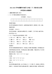 新疆维吾尔自治区和田地区2022-2023学年七年级下学期期末语文试题（含答案）