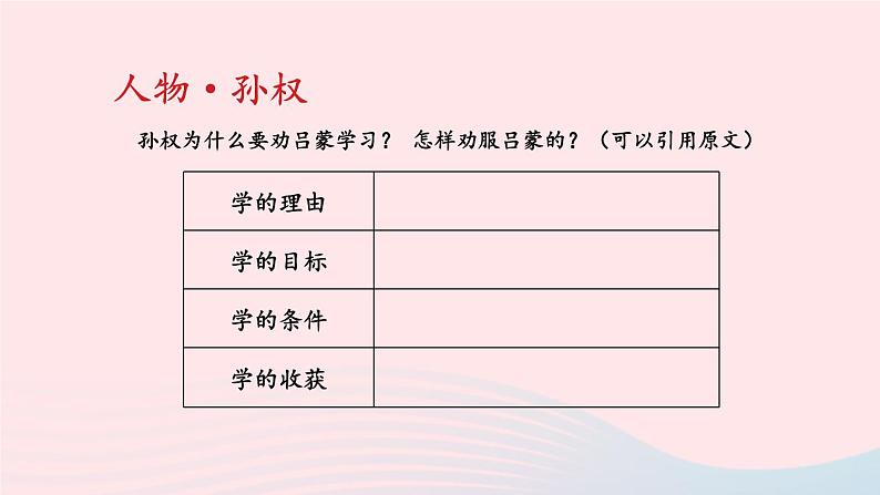 部编七年级语文下册第一单元4孙权劝学第2课时教学课件第8页