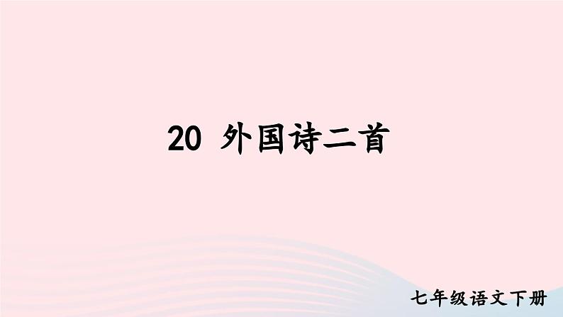 部编七年级语文下册第五单元20外国诗二首考点精讲课件02