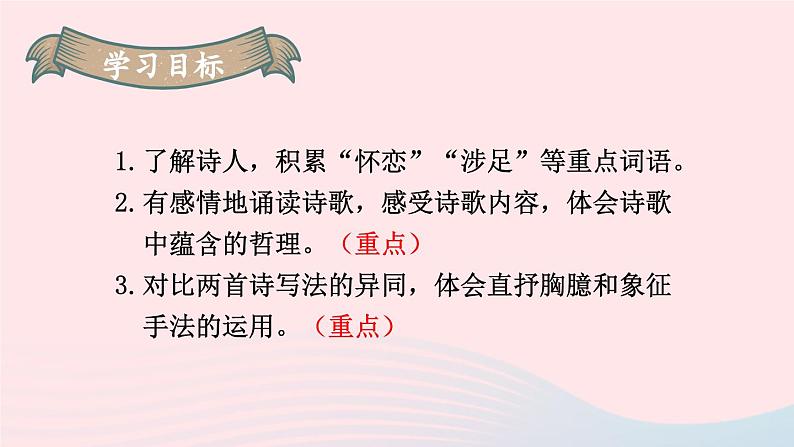 部编七年级语文下册第五单元20外国诗二首考点精讲课件03
