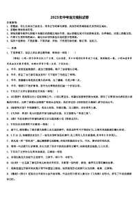 2022-2023学年广西壮族自治区南宁市天桃实验校中考一模语文试题含解析