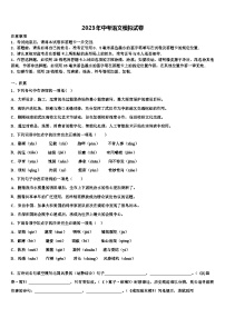 2022-2023学年湖南省长沙市芙蓉区第十六中学中考语文全真模拟试题含解析