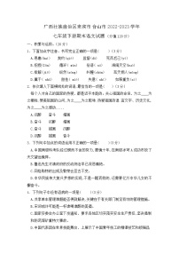 广西壮族自治区来宾市合山市2022-2023学年七年级下学期期末测试语文试卷