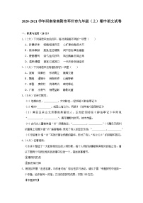 河南省南阳市邓州市2020-2021学年九年级上学期期中考试语文【试卷+答案】
